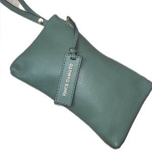 Vince Camuto Green Leather Wristlet